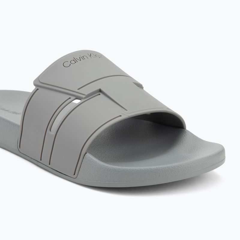 Calvin Klein infradito uomo HM0HM01752 Pool Slide Double T granite road 7