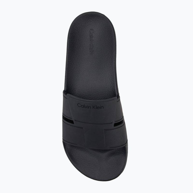 Calvin Klein infradito uomo HM0HM01752 Pool Slide Double T nero 5
