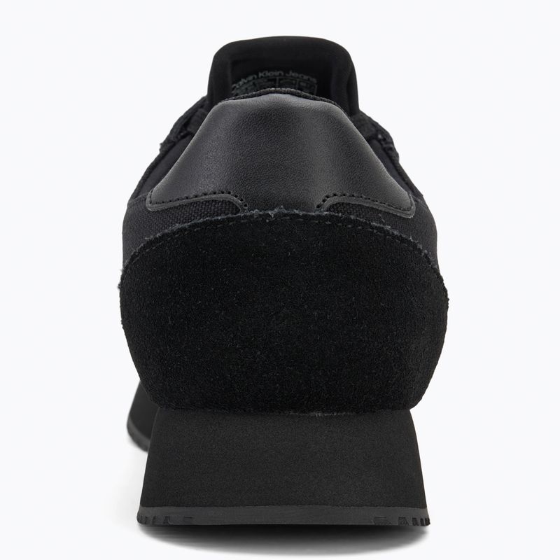 Scarpe da uomo Calvin Klein YM0YM01217 Runner Sock Laceup Mg Canvas triple nero 6