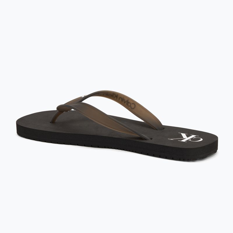 Uomo Calvin Klein YM0YM01267 Sandalo da spiaggia Tpu trasparente nero/bianco brillante infradito 3