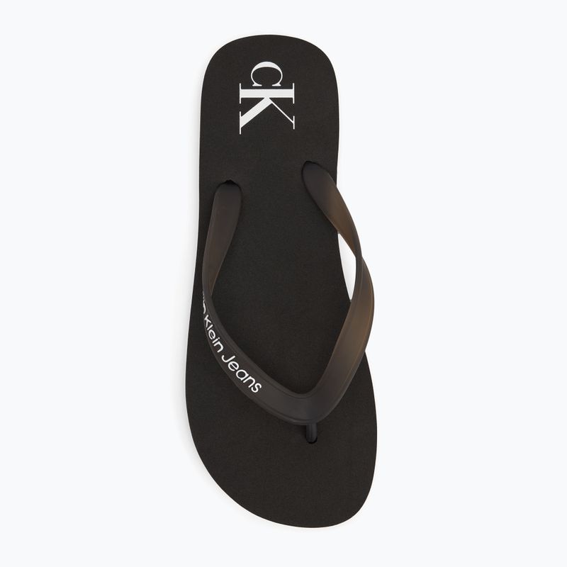 Uomo Calvin Klein YM0YM01267 Sandalo da spiaggia Tpu trasparente nero/bianco brillante infradito 5