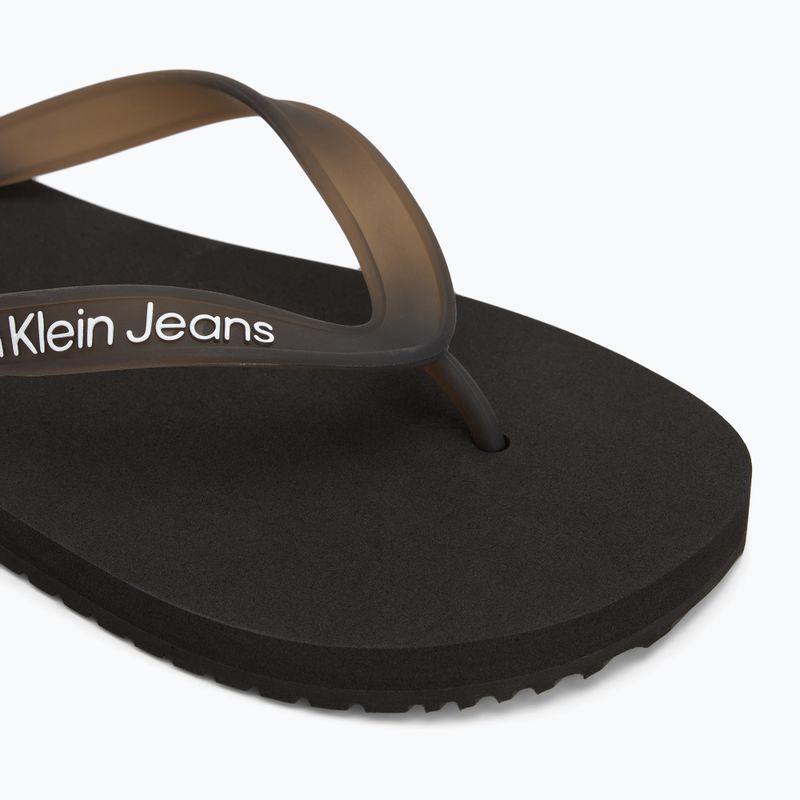 Uomo Calvin Klein YM0YM01267 Sandalo da spiaggia Tpu trasparente nero/bianco brillante infradito 7