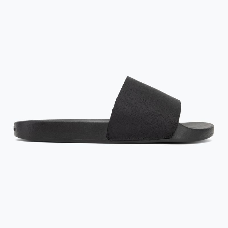 Calvin Klein infradito uomo HM0HM01762 Pool Slide Jaq Mono nero mono jacquard 2