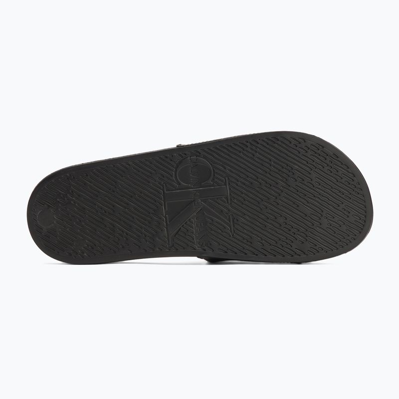 Calvin Klein YM0YM01269 Uomo Slide Aop Print triple nero infradito 4