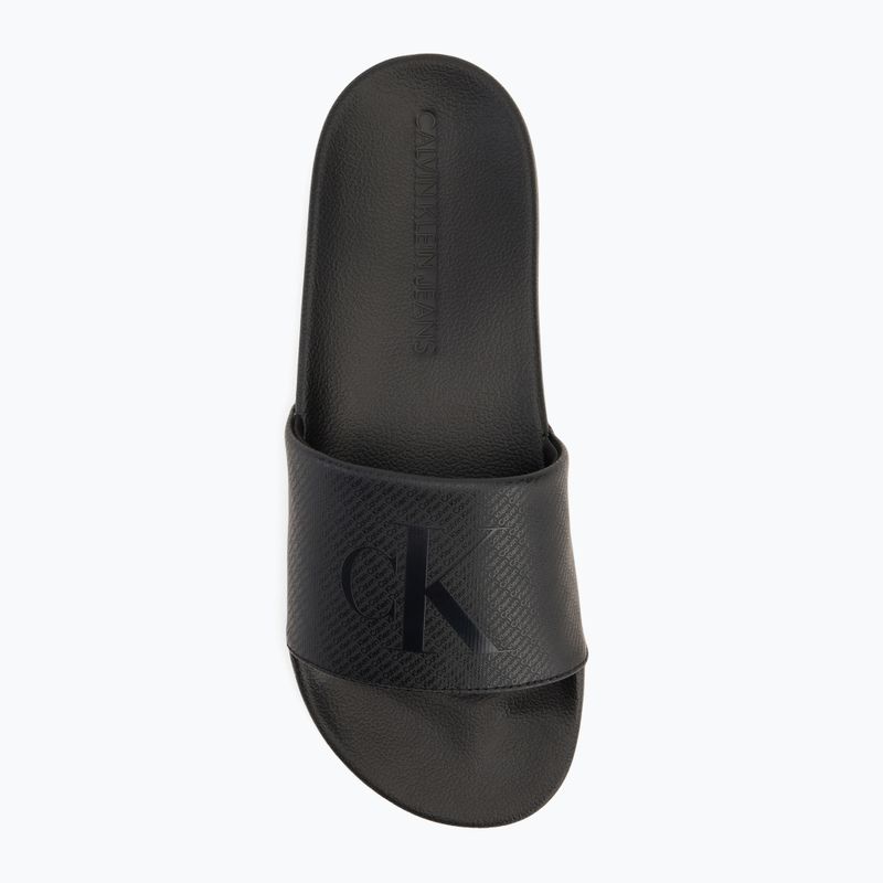 Calvin Klein YM0YM01269 Uomo Slide Aop Print triple nero infradito 5