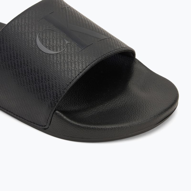 Calvin Klein YM0YM01269 Uomo Slide Aop Print triple nero infradito 7