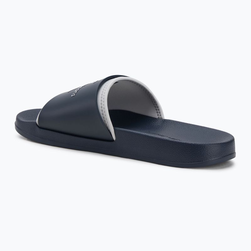 Calvin Klein YM0YM00361 Uomo Slide Rubber Neoprene Monologo navy/oyster mushroom infradito 3