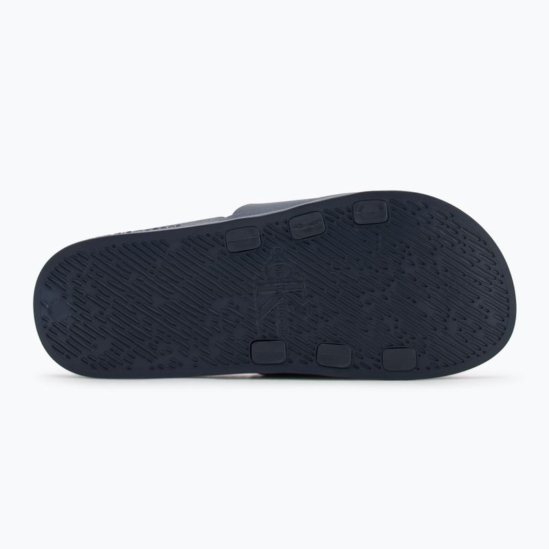 Calvin Klein YM0YM00361 Uomo Slide Rubber Neoprene Monologo navy/oyster mushroom infradito 4
