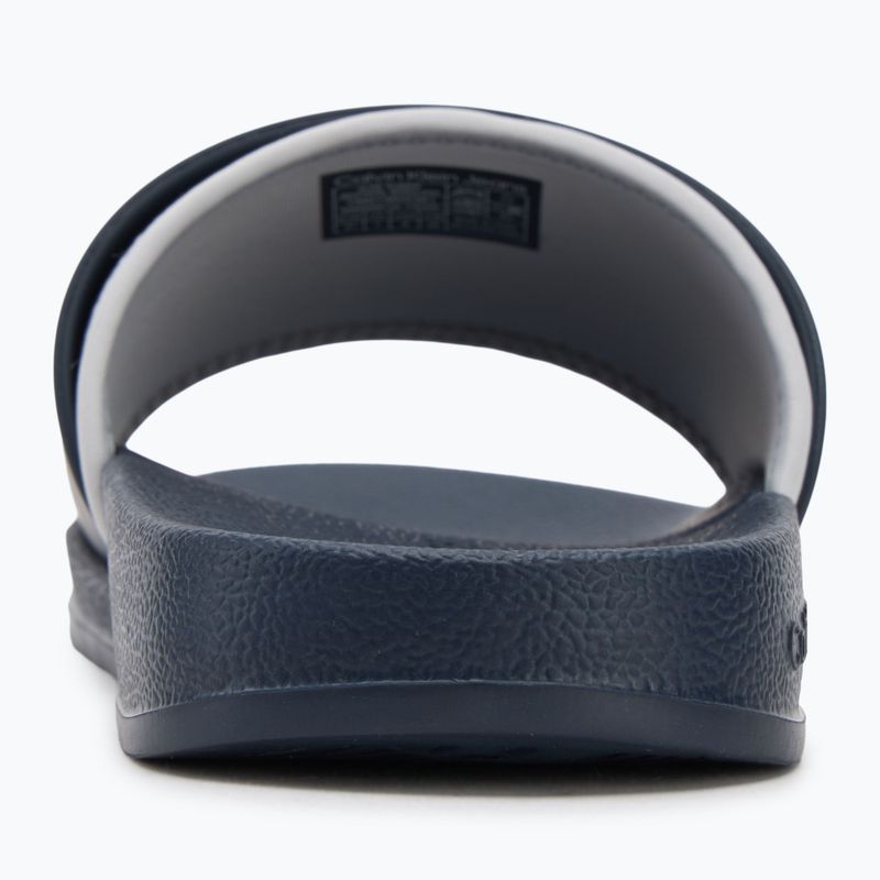 Calvin Klein YM0YM00361 Uomo Slide Rubber Neoprene Monologo navy/oyster mushroom infradito 6