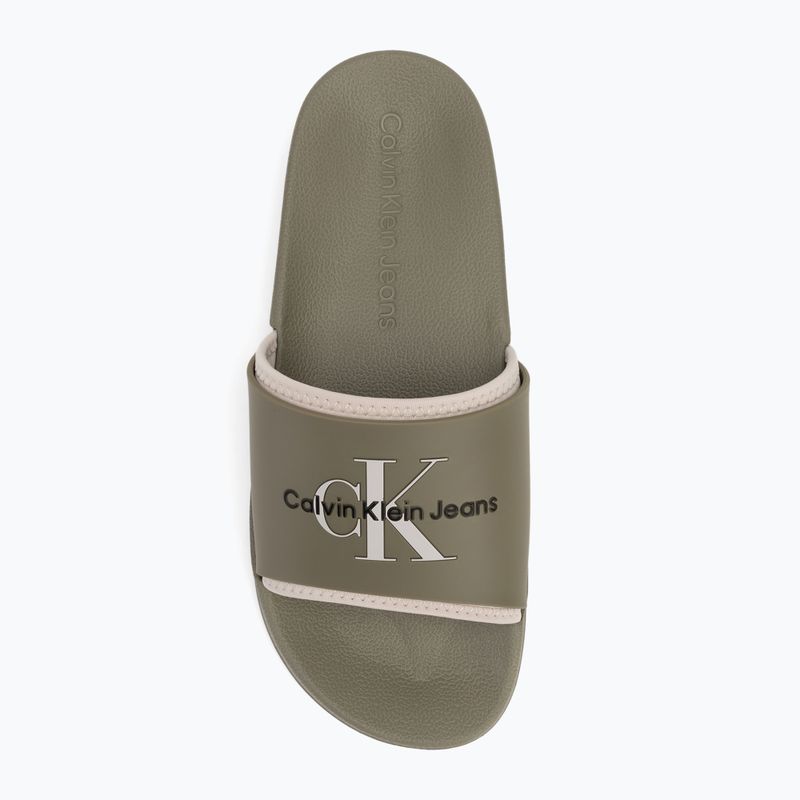 Uomo Calvin Klein YM0YM00361 Infradito in gomma neoprene Monologo sirena/guscio d'uovo 5
