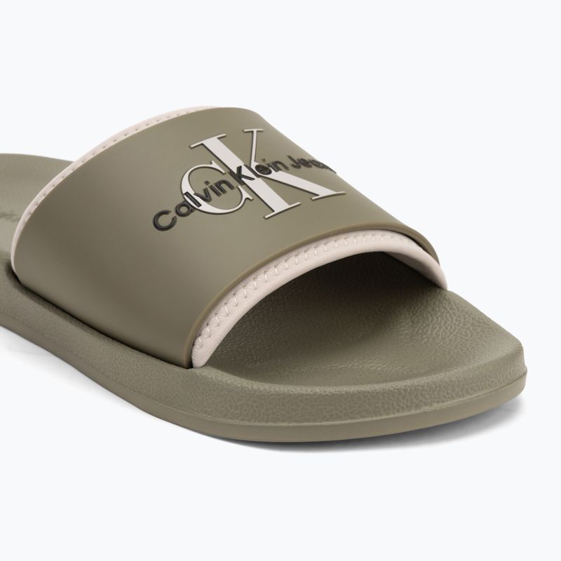 Uomo Calvin Klein YM0YM00361 Infradito in gomma neoprene Monologo sirena/guscio d'uovo 7