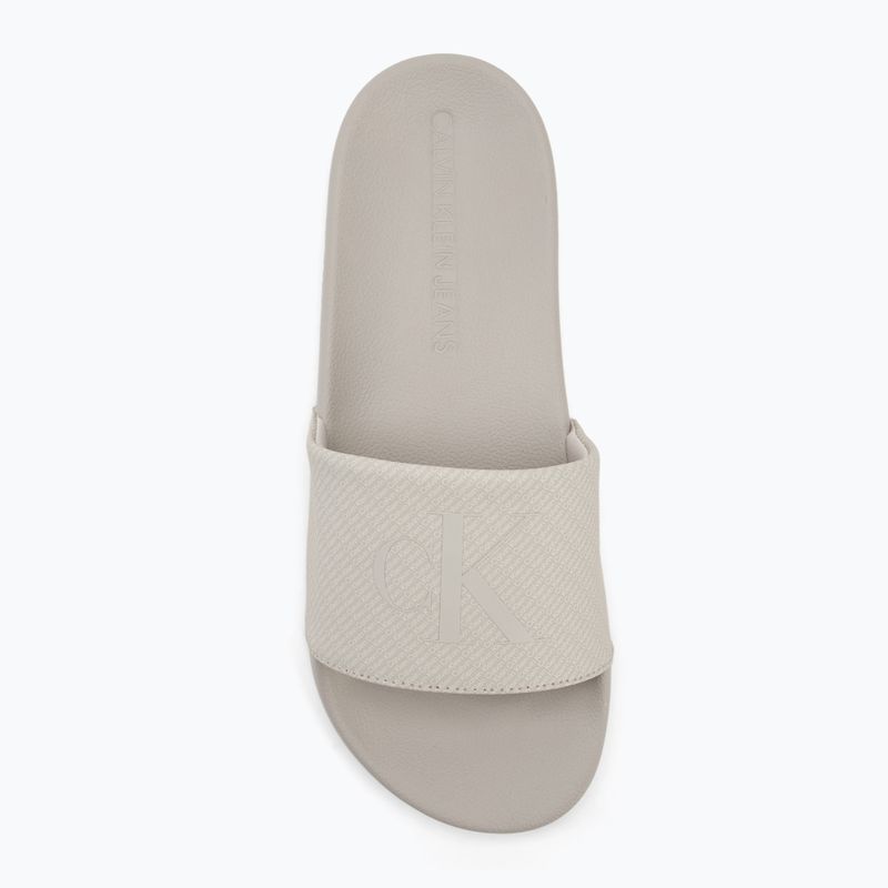 Calvin Klein YM0YM01269 Uomo Slide Aop Print guscio d'uovo/tartaruga infradito 5