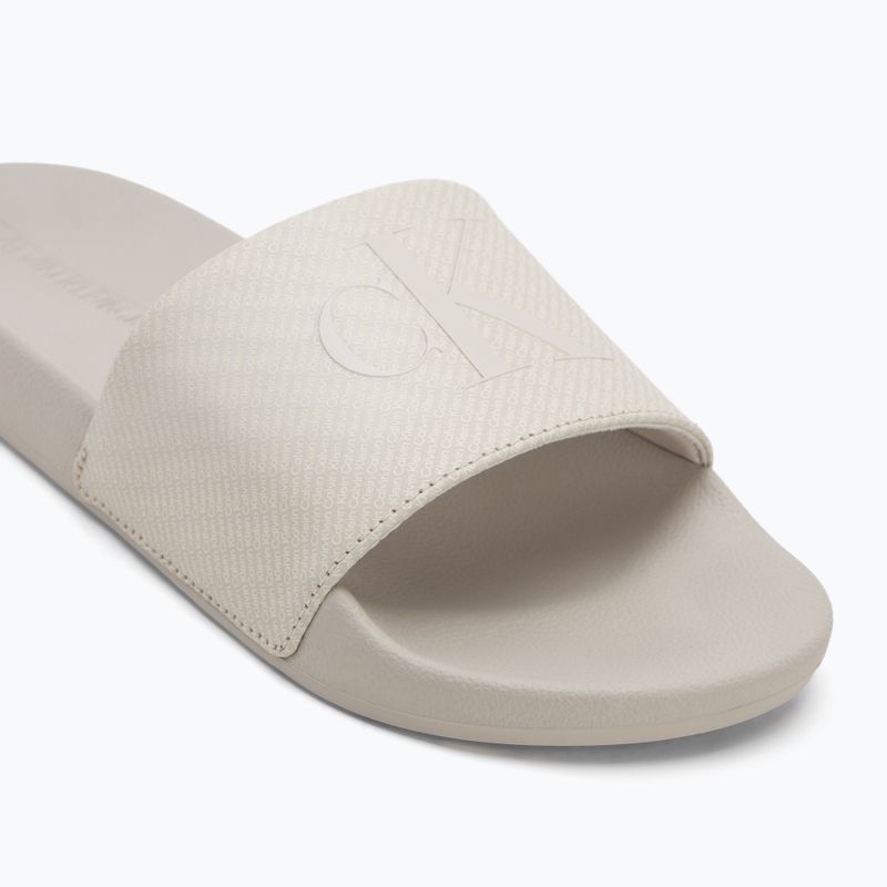 Calvin Klein YM0YM01269 Uomo Slide Aop Print guscio d'uovo/tartaruga infradito 7