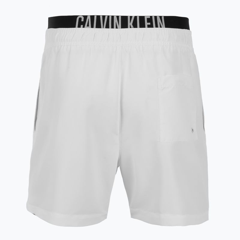 Calvin Klein KM0KM01093 Uomo Intense Power Medium Double WB pvh classic white swim shorts 2