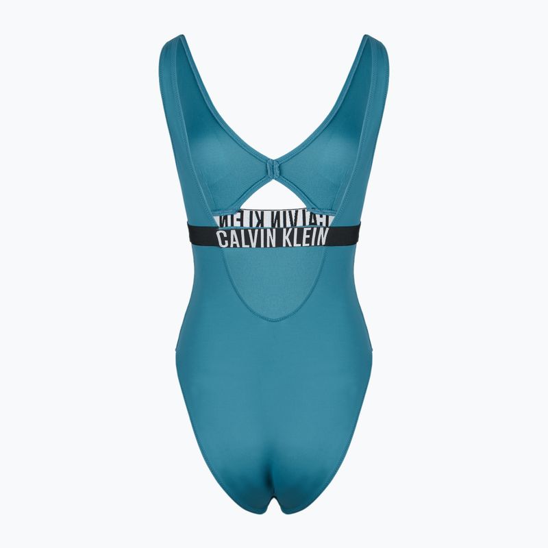 Calvin Klein costume da bagno donna KW0KW02746 Intense Power One Piece Fashion Fit blu tempesta 2