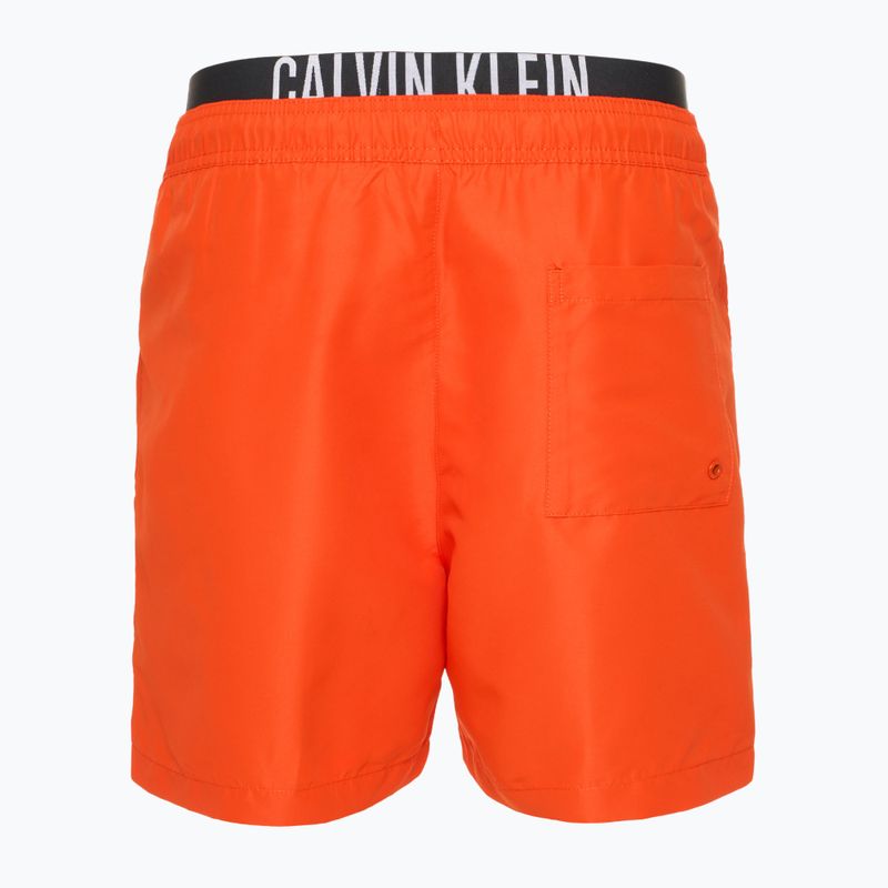 Calvin Klein KM0KM01093 Uomo Intense Power Medium Double WB Pantaloncini da bagno con fenicottero e peperoncino 2
