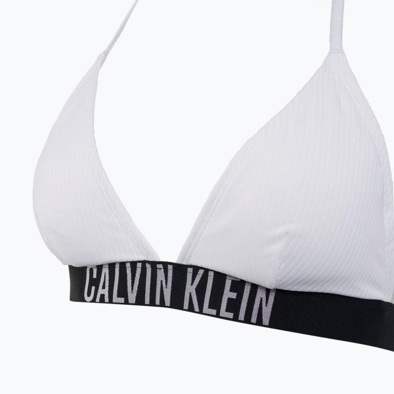 Calvin Klein top da bagno KW0KW02750 Intense Power Rib Triangle-RP bianco brillante 3