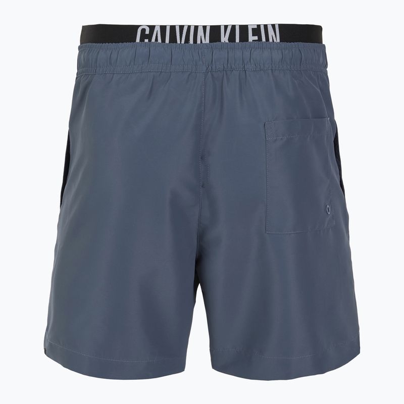 Calvin Klein KM0KM01093 Uomo Intense Power Medium Double WB pantaloncini da bagno in grisaglia 2
