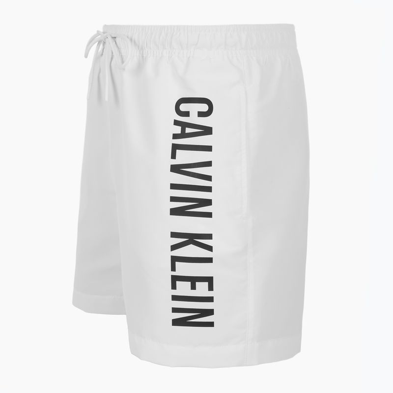 Calvin Klein KM0KM01092 Uomo Intense Power Medium Drawstring pvh classic white swim shorts 3