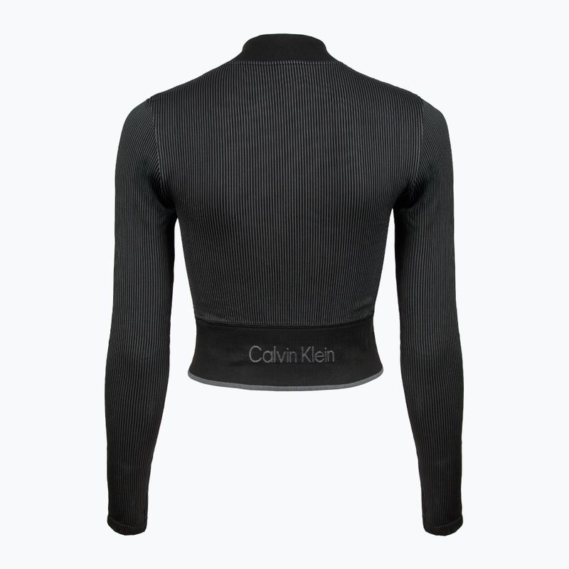 Felpa Calvin Klein donna 00GWS4J406 Senza cuciture nero 2