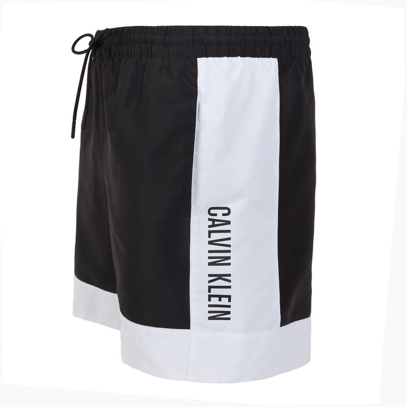 Calvin Klein KM0KM01095 Uomo Intense Power Medium Drawstring Fashion pantaloncini da bagno bianco brillante 3