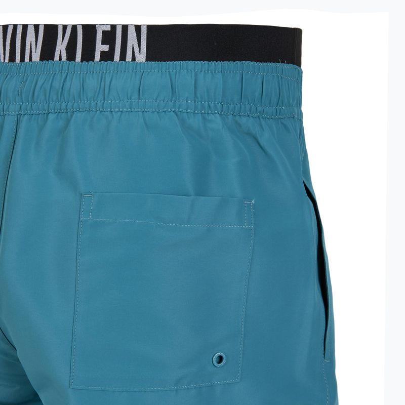 Calvin Klein KM0KM01093 Uomo Intense Power Medium Double WB Pantaloncini da bagno blu tempesta 4