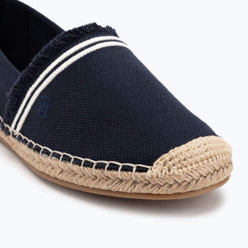 Espadrillas da donna Tommy Hilfiger Fringe Canvas Closed space blue 7