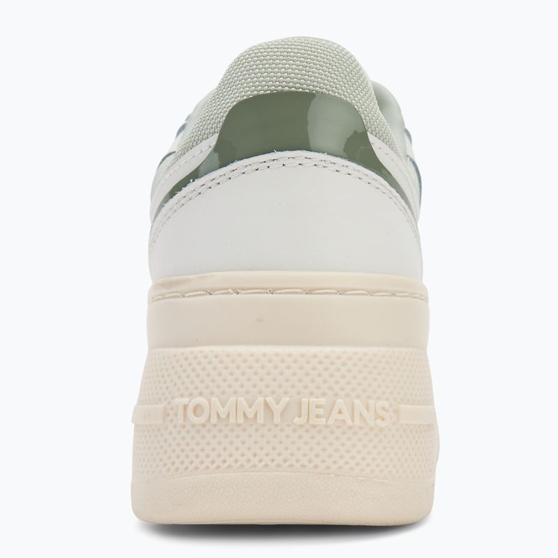 Scarpe da donna Tommy Jeans Retro Basket Flatform ecru/misty sage 6