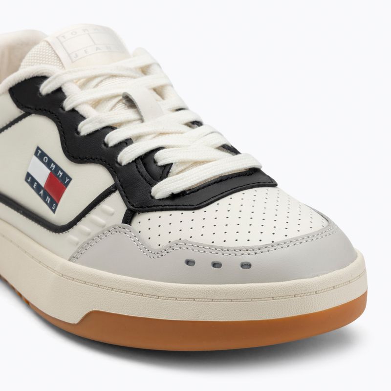 Scarpe Tommy Jeans Cupsole Elevated in pelle avorio da uomo 7