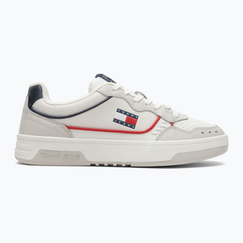 Tommy Jeans Uomo Cupsole Elevated Scarpe in pelle rosso/bianco/nero 2