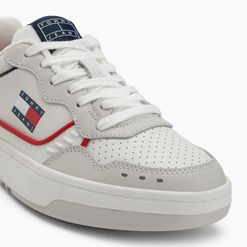 Tommy Jeans Uomo Cupsole Elevated Scarpe in pelle rosso/bianco/nero 7