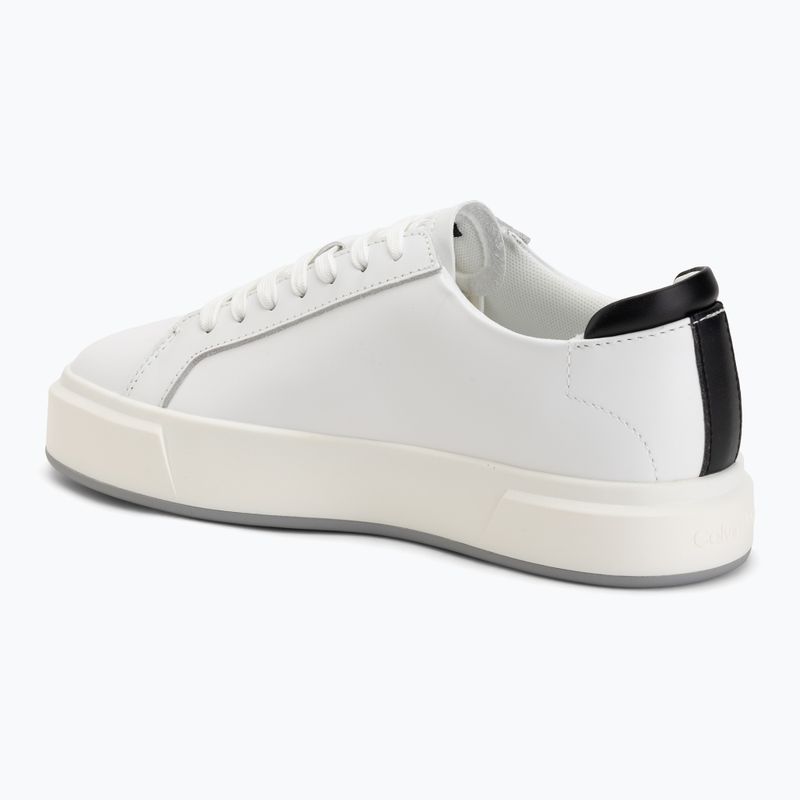 Scarpe da donna Calvin Klein YW0YW01945 Basket Cups Laceup Leather bright white/black 3