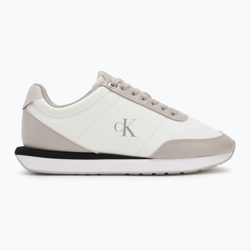 Scarpe donna Calvin Klein YW0YW01942 Retro Runner Lace Up Leather MG Bright White/Chateau 2