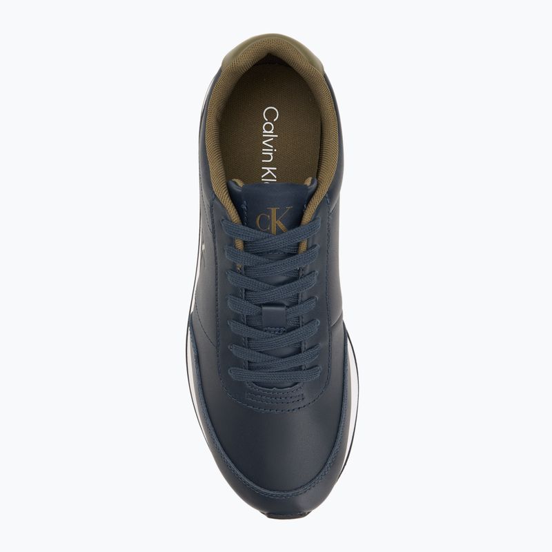 Scarpe da uomo Calvin Klein YM0YM01355 Retro Runner Essential Leather navy/capers 5
