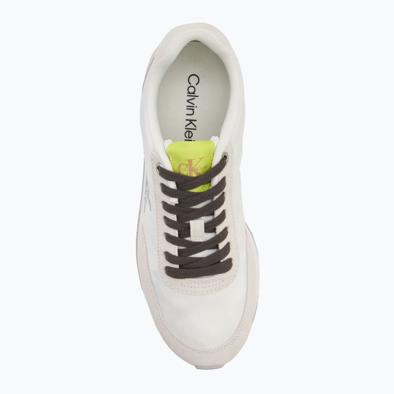 Scarpe da donna Calvin Klein YW0YW01990 Retro Runner Lace Up Nylon MG white/evening primrose/lily white 5
