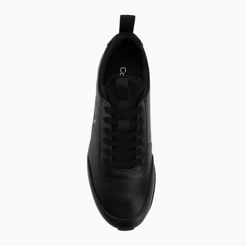 Scarpe da uomo Calvin Klein YM0YM01362 Retro Runner con calzino, stringate in pelle triple black 5