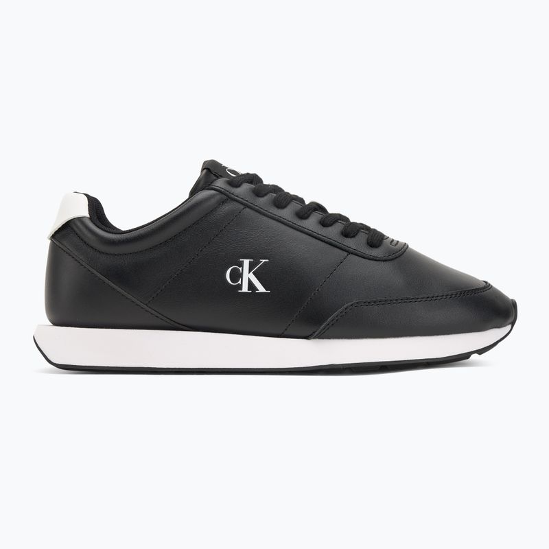 Scarpe da uomo Calvin Klein YM0YM01355 Retro Runner Essential Leather black/bright white 2