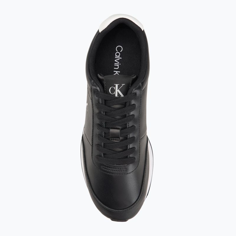 Scarpe da uomo Calvin Klein YM0YM01355 Retro Runner Essential Leather black/bright white 5