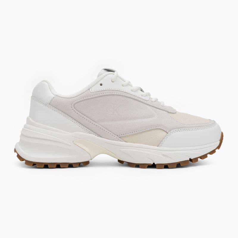 Scarpe da uomo Calvin Klein YM0YM01289 Hike Runner HF Leather Mix bright white/creamy white/eggshell 2
