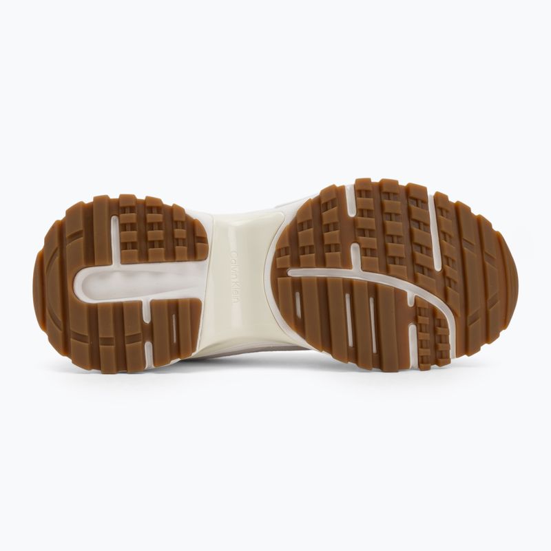Scarpe da uomo Calvin Klein YM0YM01289 Hike Runner HF Leather Mix bright white/creamy white/eggshell 4