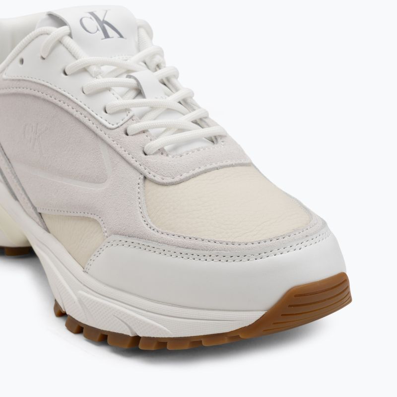 Scarpe da uomo Calvin Klein YM0YM01289 Hike Runner HF Leather Mix bright white/creamy white/eggshell 7