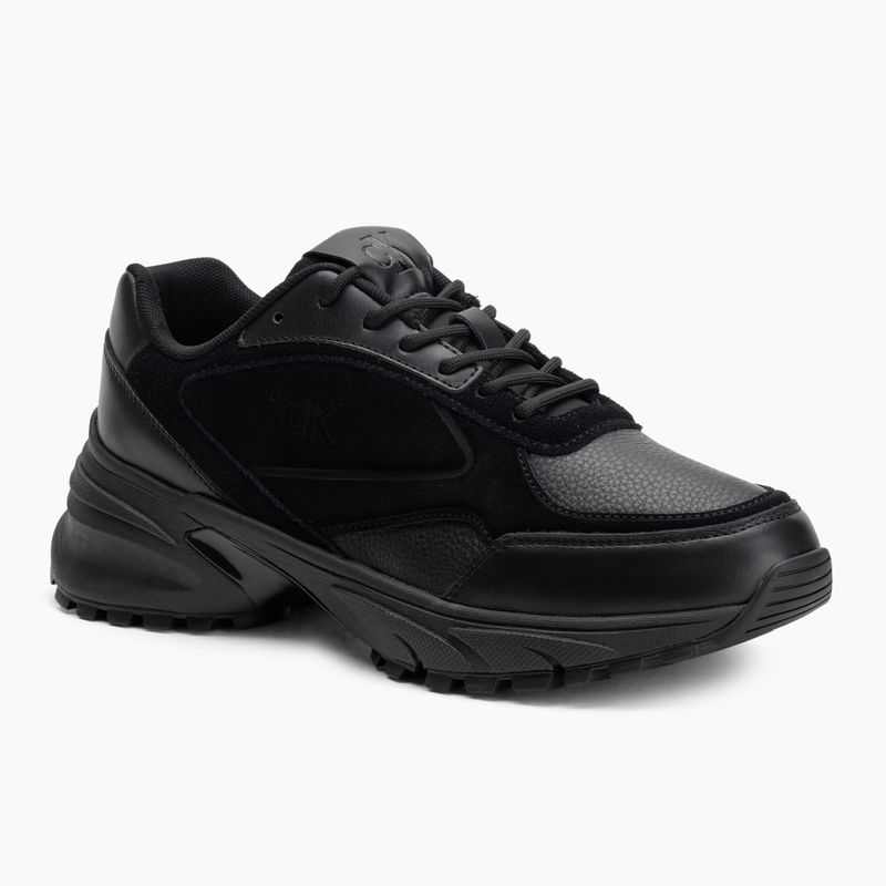 Scarpe da uomo Calvin Klein YM0YM01289 Hike Runner HF Leather Mix triple black