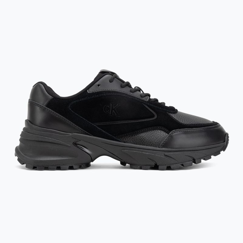 Scarpe da uomo Calvin Klein YM0YM01289 Hike Runner HF Leather Mix triple black 2