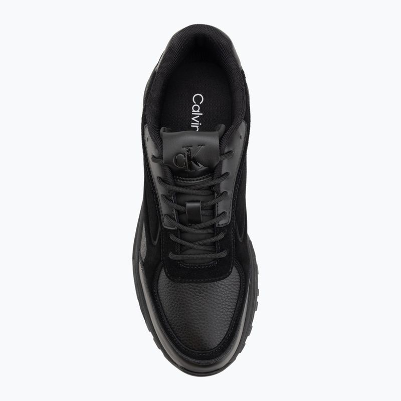 Scarpe da uomo Calvin Klein YM0YM01289 Hike Runner HF Leather Mix triple black 5