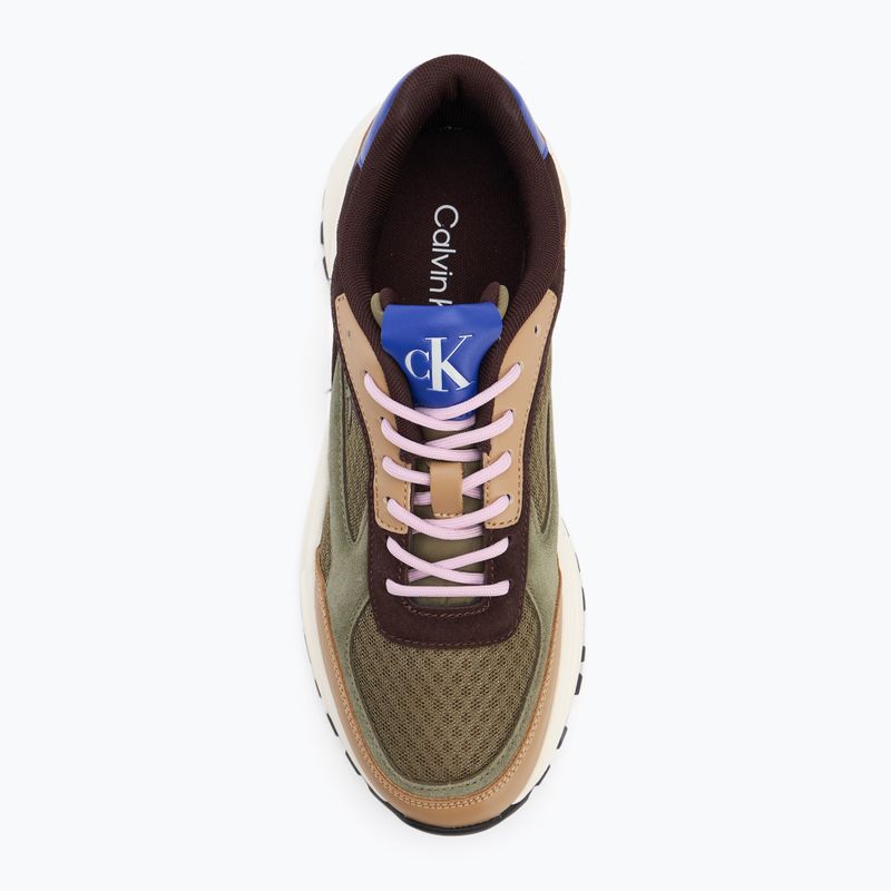 Scarpe da uomo Calvin Klein YM0YM01379 Hike Runner Mesh MIX cumin/burnt out/khaki/purple blue 5