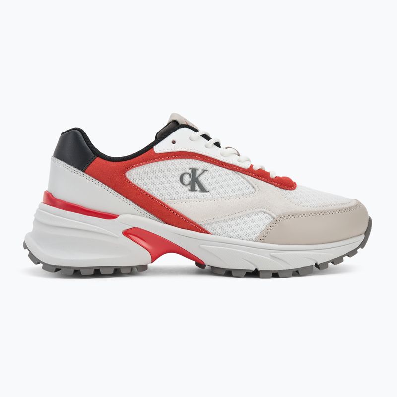 Scarpe da uomo Calvin Klein YM0YM01379 Hike Runner Mesh MIX bright white/grey/flame scarlet 2