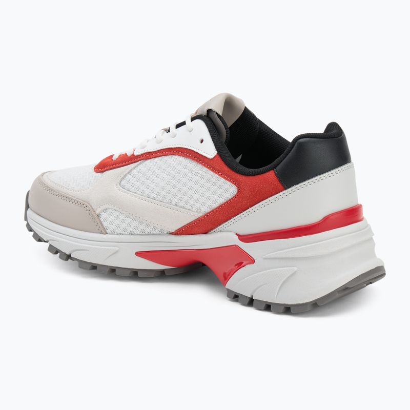 Scarpe da uomo Calvin Klein YM0YM01379 Hike Runner Mesh MIX bright white/grey/flame scarlet 3