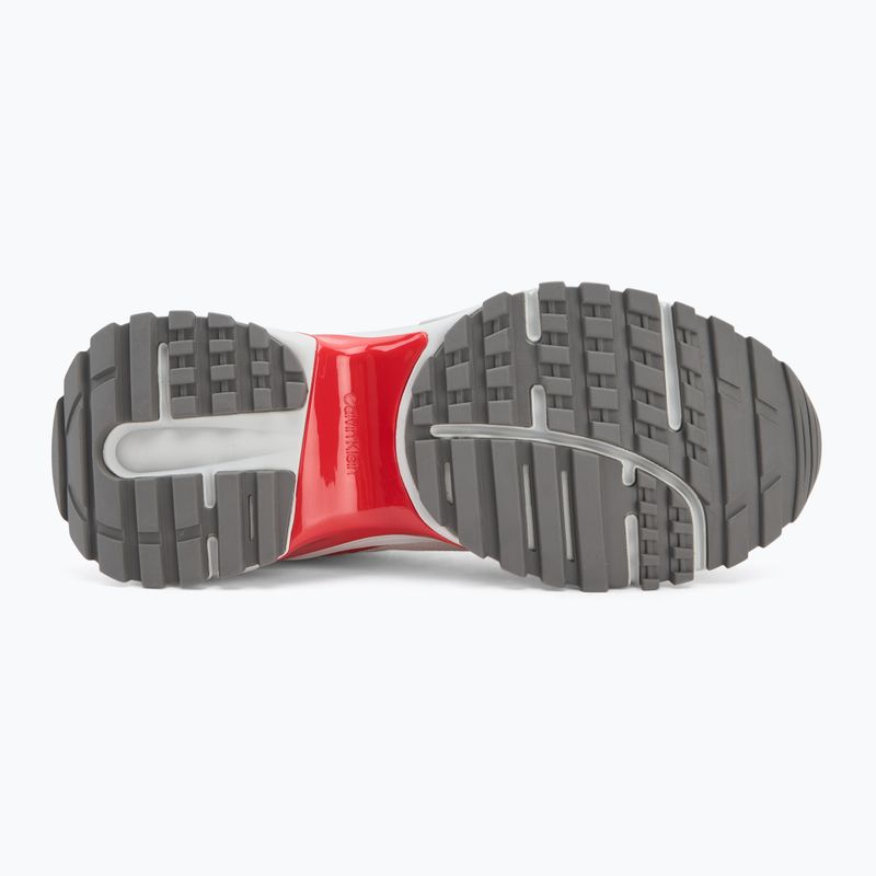 Scarpe da uomo Calvin Klein YM0YM01379 Hike Runner Mesh MIX bright white/grey/flame scarlet 4