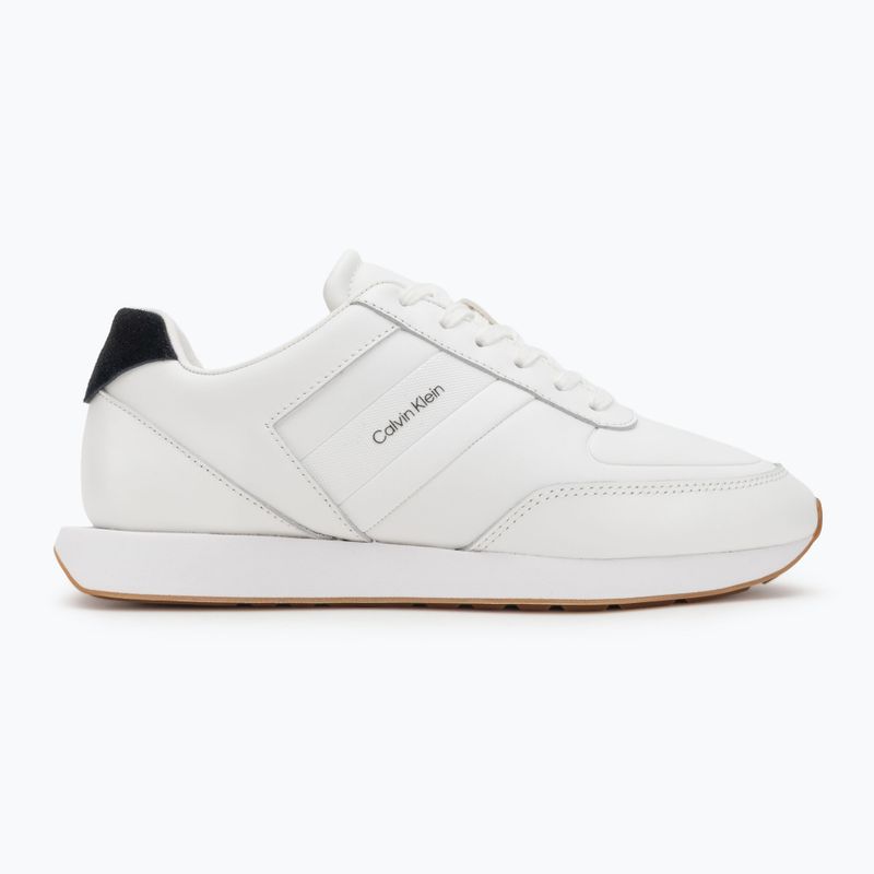 Scarpe da uomo Calvin Klein YM0YM01381 Retro Runner Leather Tape bright white/black/gum 2
