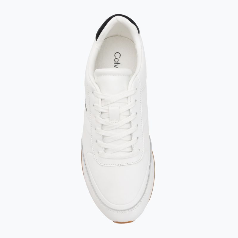 Scarpe da uomo Calvin Klein YM0YM01381 Retro Runner Leather Tape bright white/black/gum 5